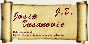 Josip Dušanović vizit kartica